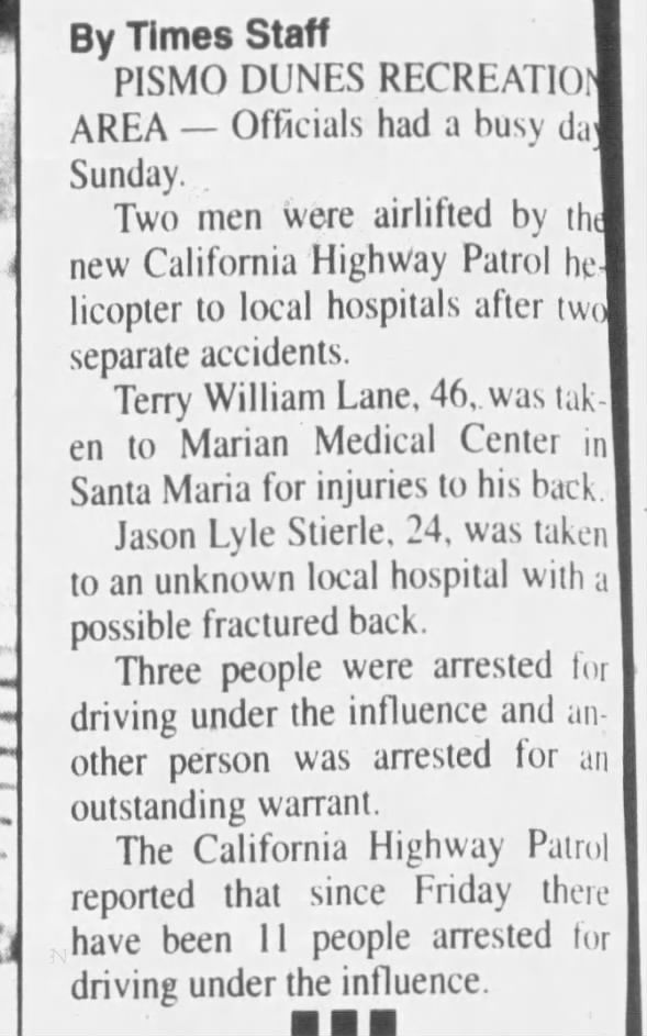 Clipping from Santa Maria Times